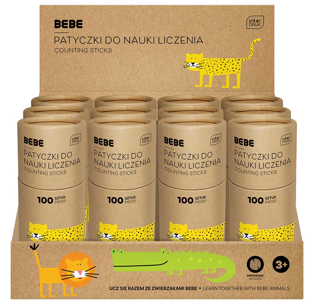Patyczki drewniane do nauki liczenia (100) BB Kids Interdruk
